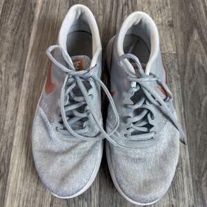 Nike Flex Contact Gray Orange Running Shoes Men’s 7.5 Athletic Sneakers